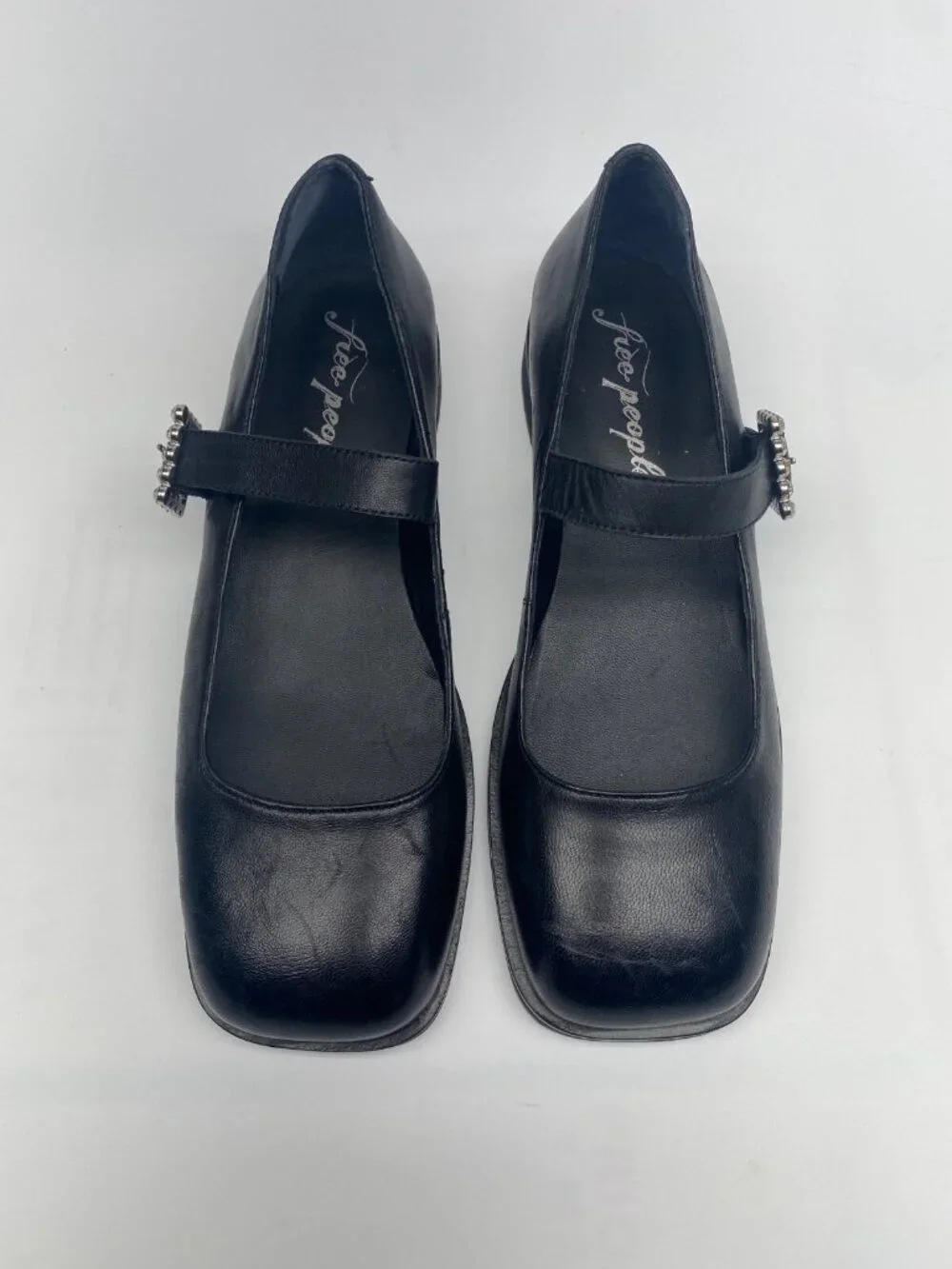Free People Womens Leather Embellished Ballet Flats Sz 9